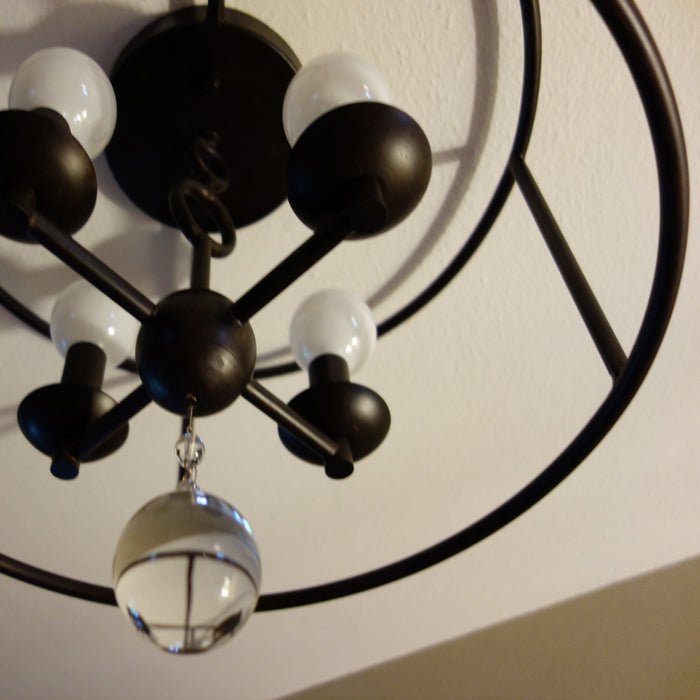 Crystorama 9267-EB Four Light Semi Flush Mount, English Bronze