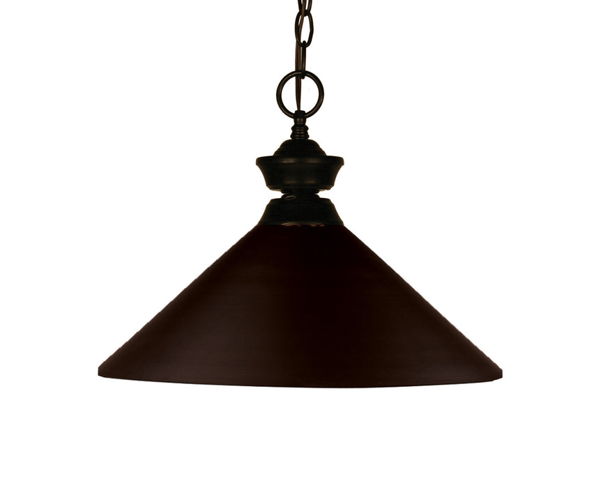 Z-Lite 100701BRZ-MBRZ One Light Pendant, Bronze