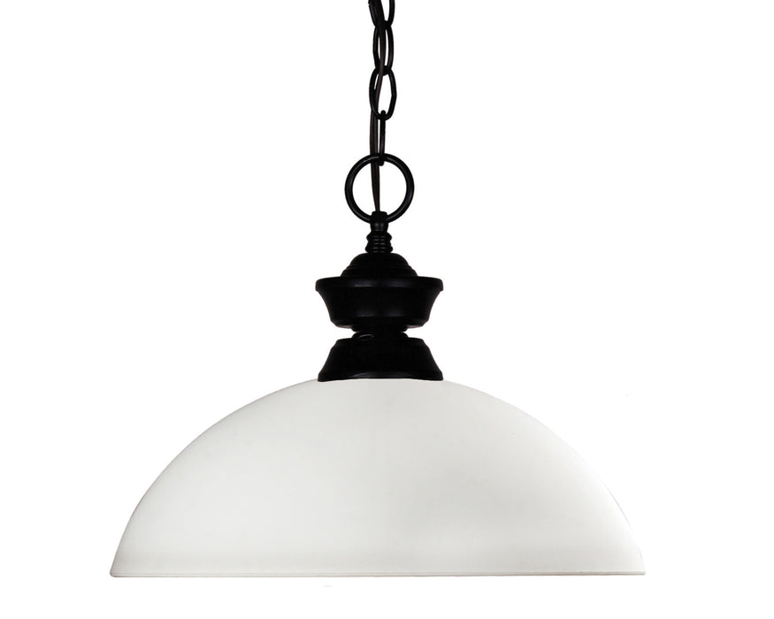Z-Lite 100701MB-DMO14 One Light Pendant, Matte Black