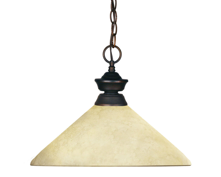Z-Lite 100701OB-AGM14 One Light Pendant, Olde Bronze