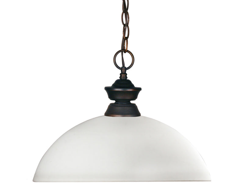 Z-Lite 100701OB-DMO14 One Light Pendant, Olde Bronze