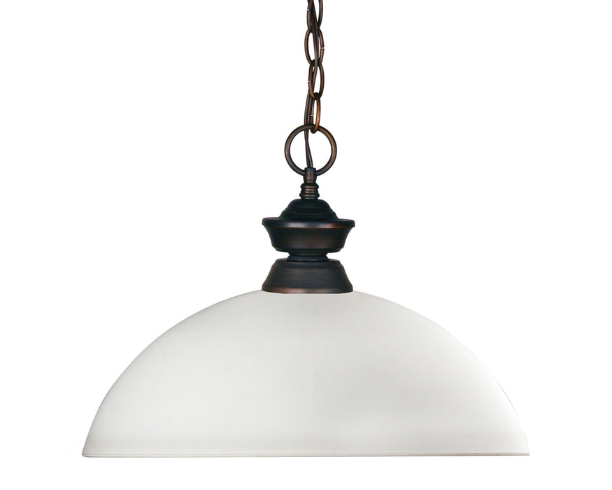 Z-Lite 100701OB-DMO14 One Light Pendant, Olde Bronze