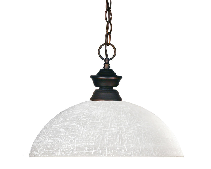 Z-Lite 100701OB-DWL14 One Light Pendant, Olde Bronze