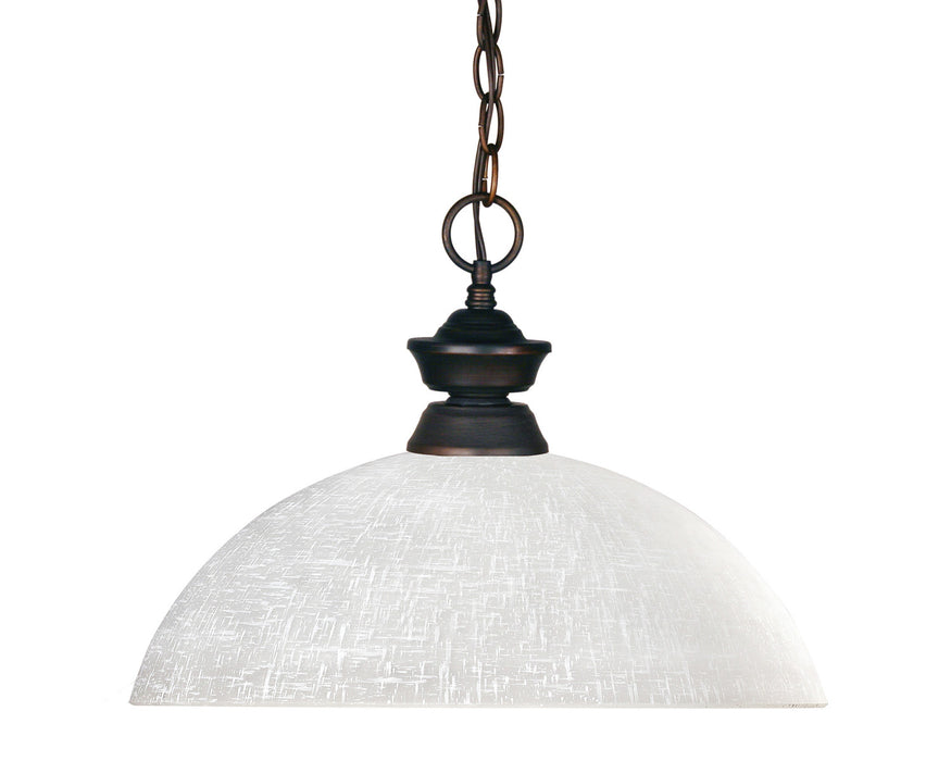 Z-Lite 100701OB-DWL14 One Light Pendant, Olde Bronze