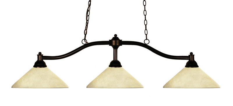 Z-Lite 147BRZ-AGM14 Three Light Billiard, Bronze