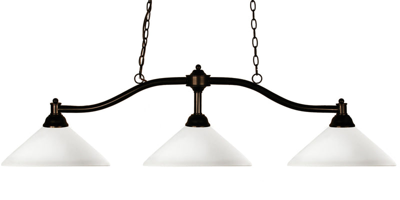 Z-Lite 147BRZ-AMO14 Three Light Billiard, Bronze