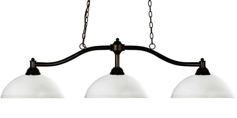 Z-Lite 147BRZ-DMO14 Three Light Billiard, Bronze