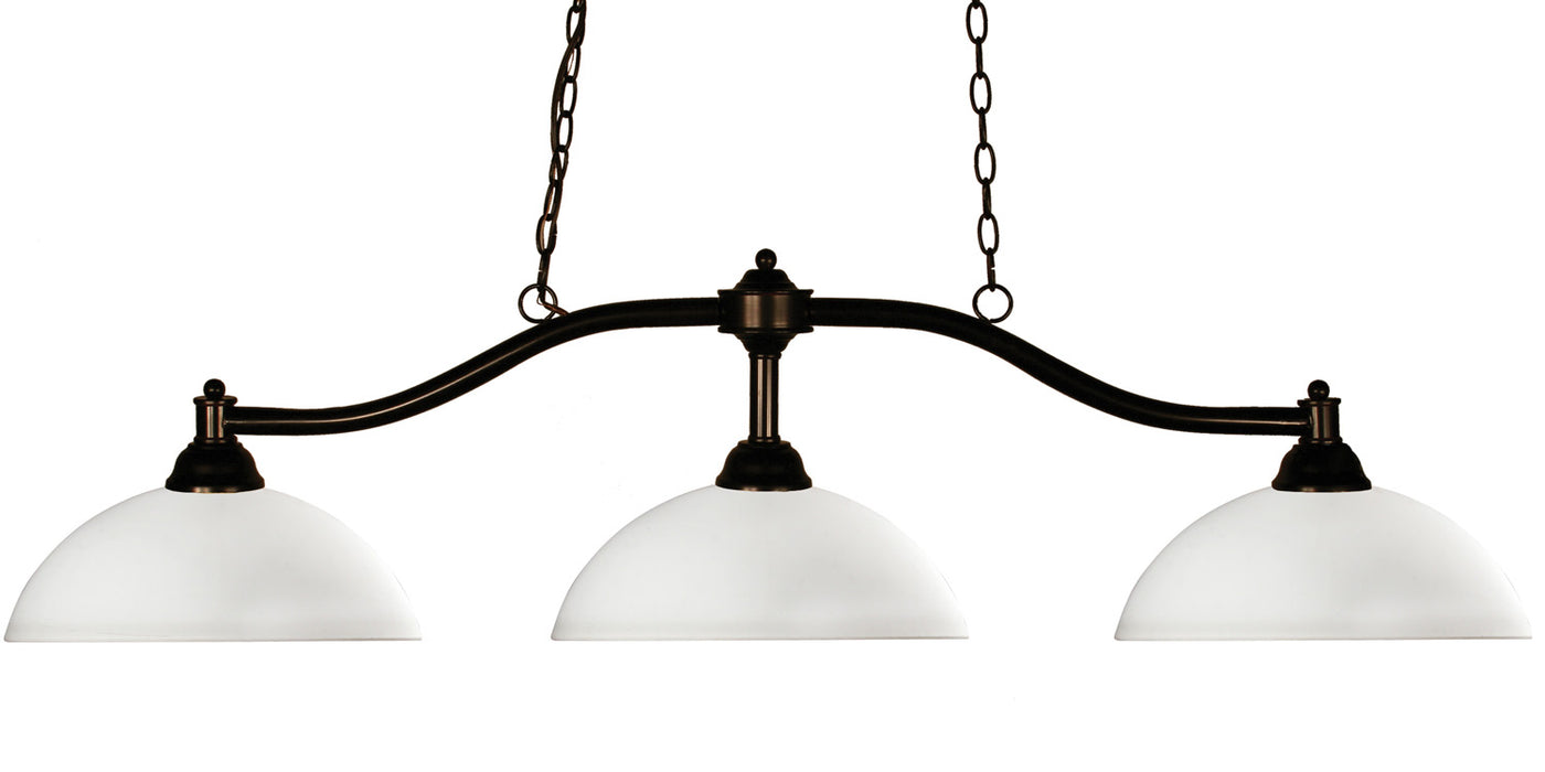 Z-Lite 147BRZ-DMO14 Three Light Billiard, Bronze