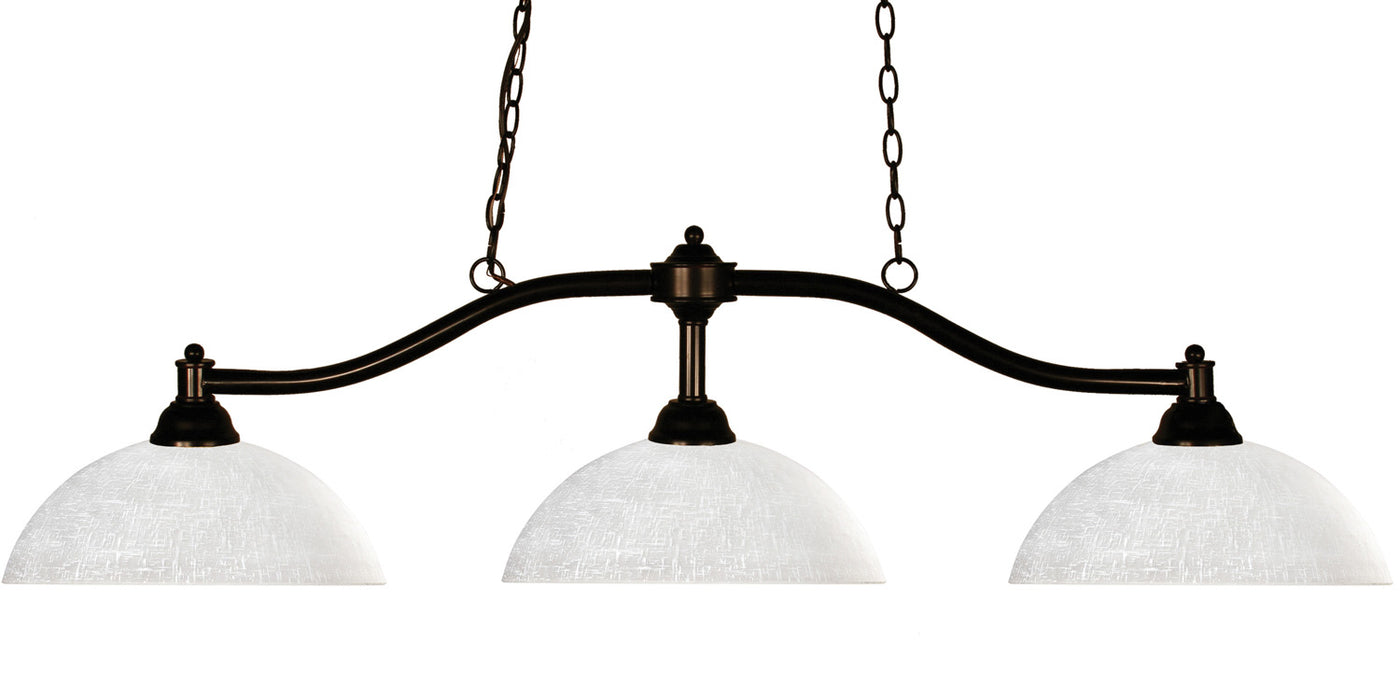 Z-Lite 147BRZ-DWL14 Three Light Billiard, Bronze