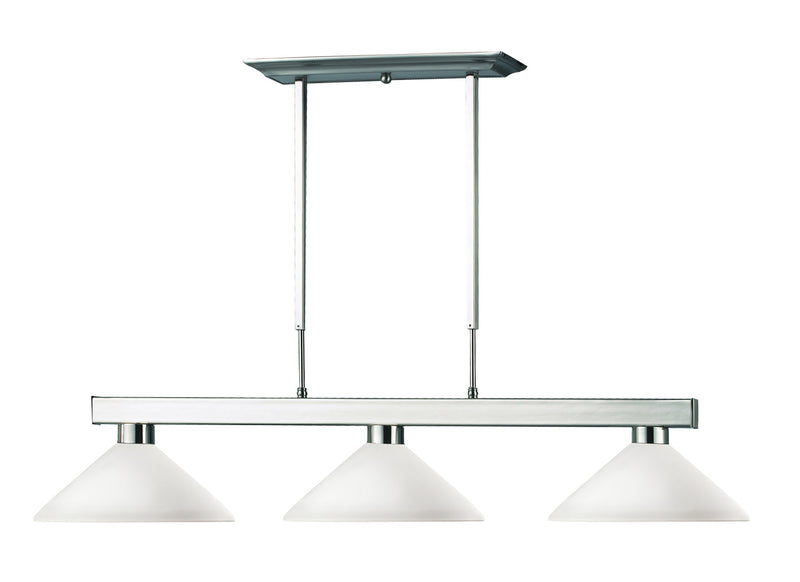 Z-Lite 152BN-AMO14 Three Light Billiard, Brushed Nickel