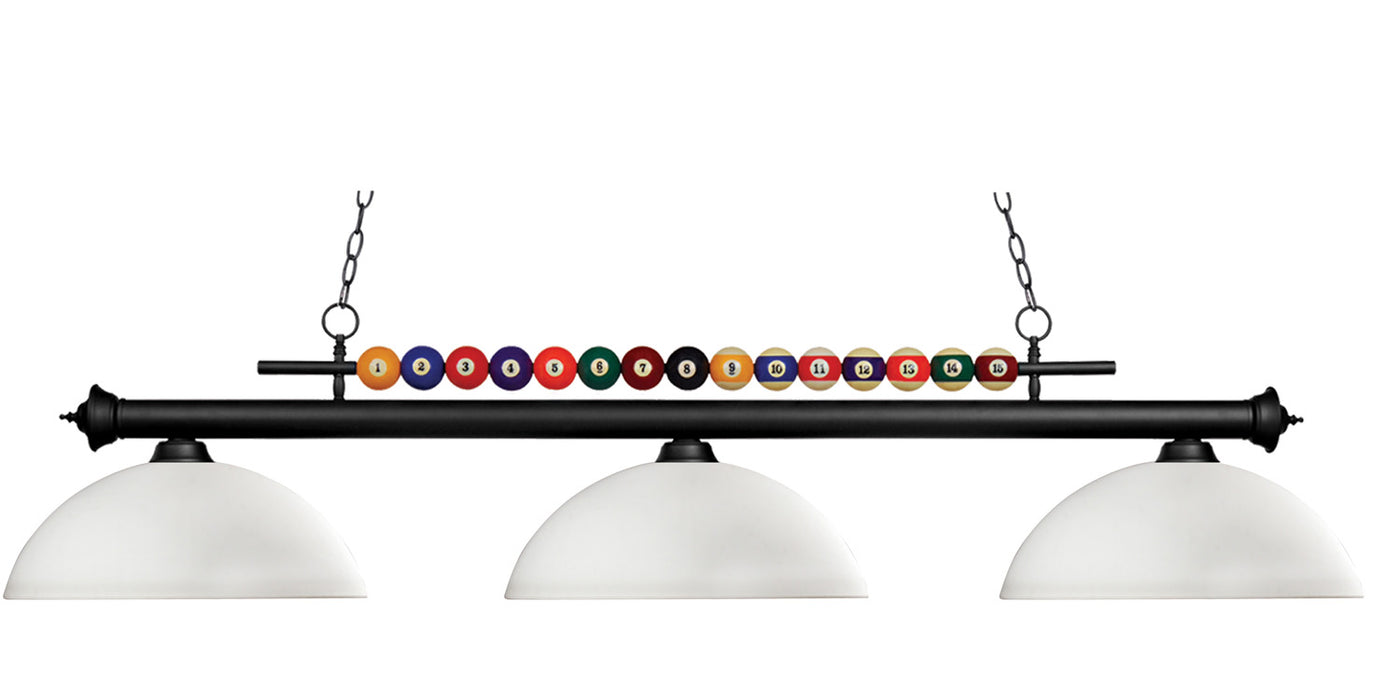 Z-Lite 170MB-DMO14 Three Light Billiard, Matte Black