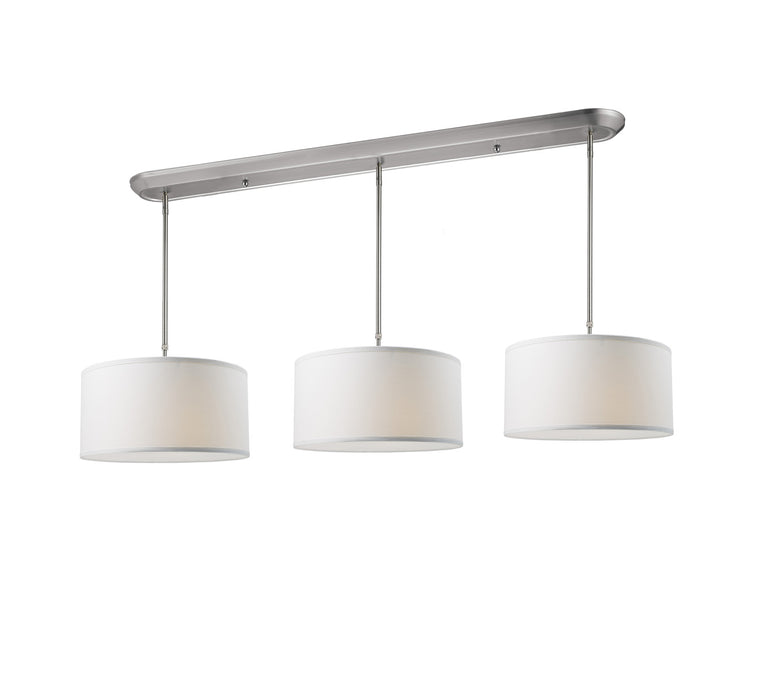 Z-Lite 171-16-3W Nine Light Linear Chandelier, Brushed Nickel