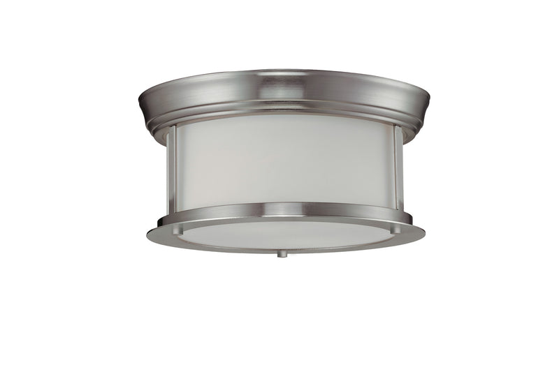 Z-Lite 2002F10-BN Two Light Flush Mount, Brushed Nickel