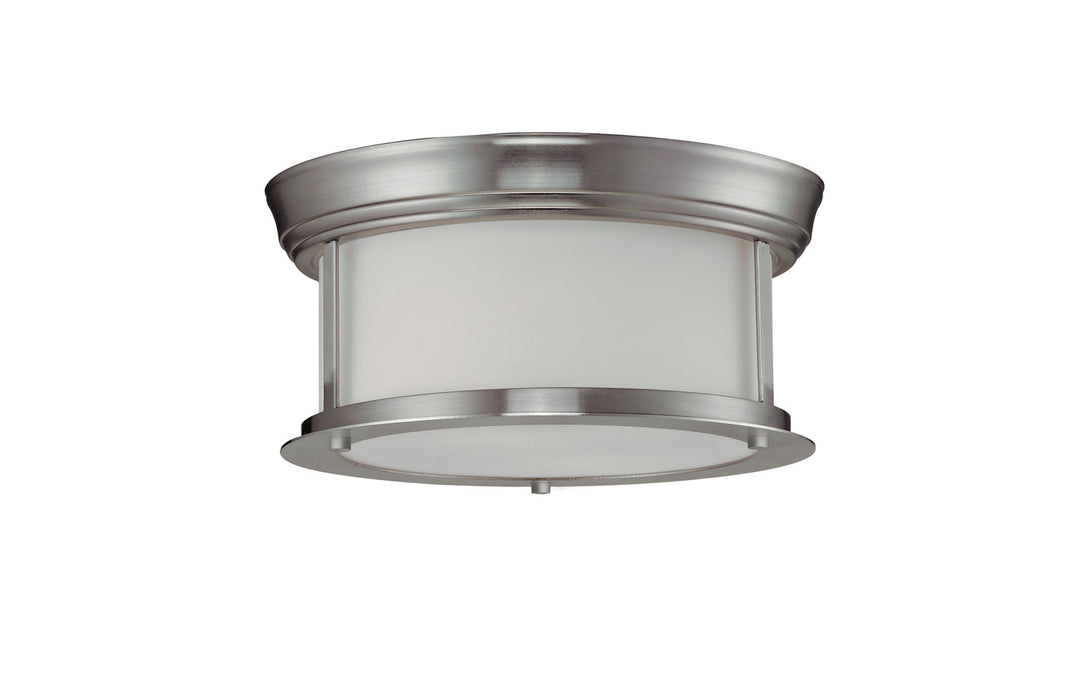 Z-Lite 2002F10-BN Two Light Flush Mount, Brushed Nickel