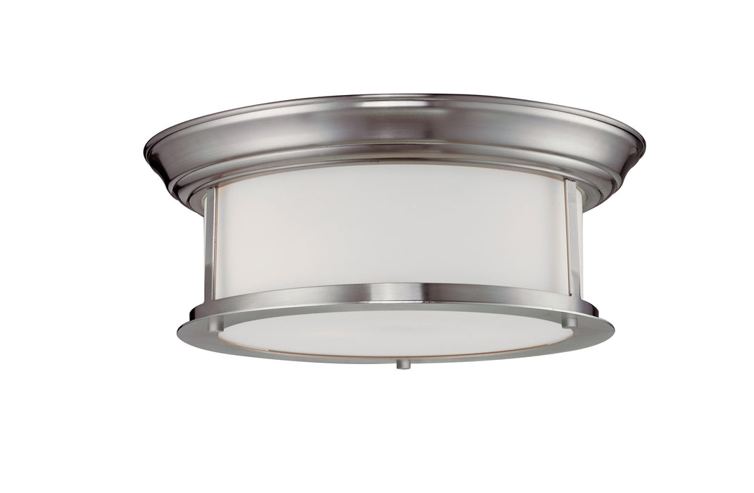 Z-Lite 2002F13-BN Two Light Flush Mount, Brushed Nickel