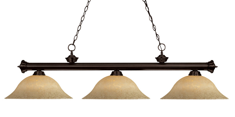 Z-Lite 200-3BRZ-GM16 Three Light Billiard, Bronze