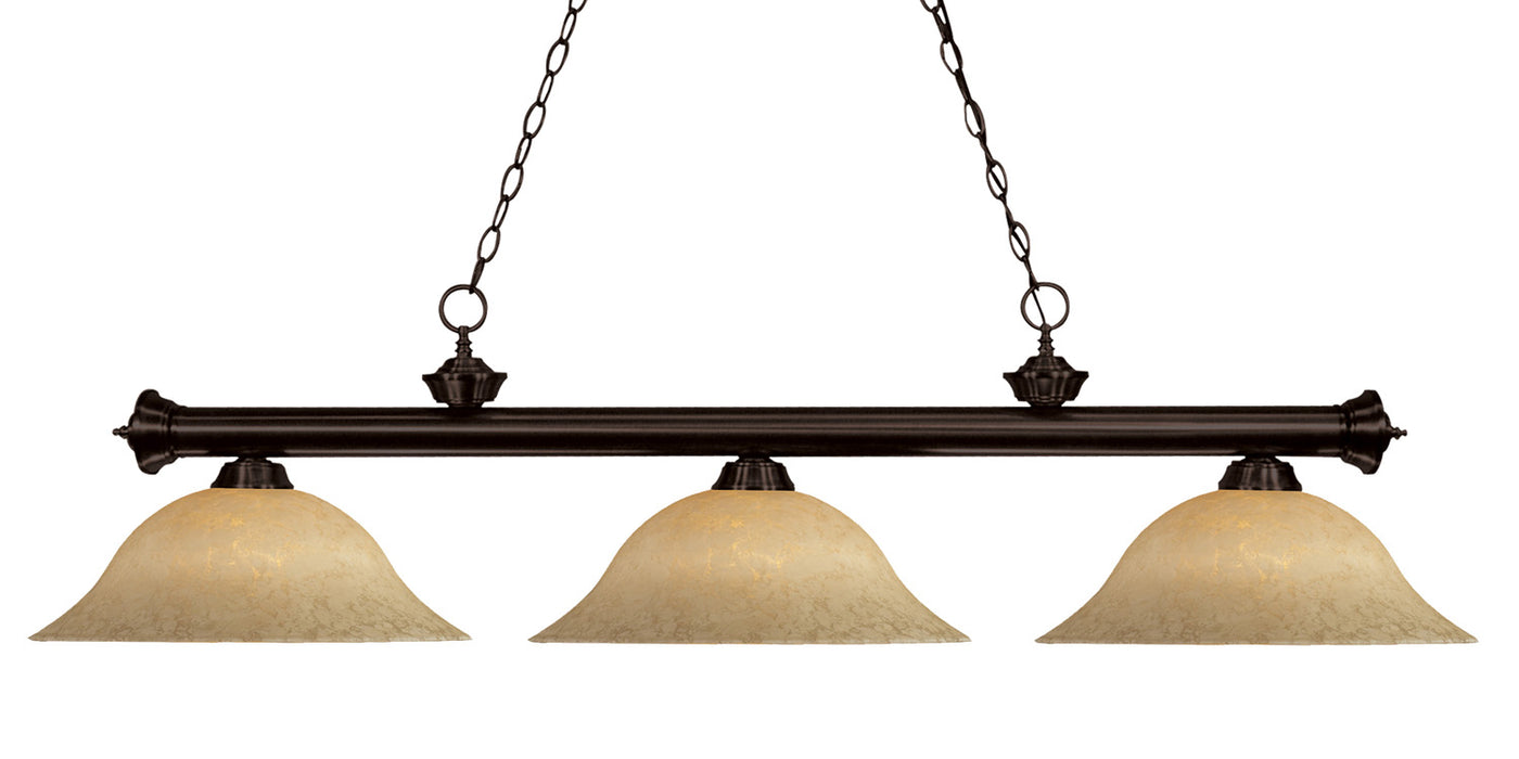 Z-Lite 200-3BRZ-GM16 Three Light Billiard, Bronze