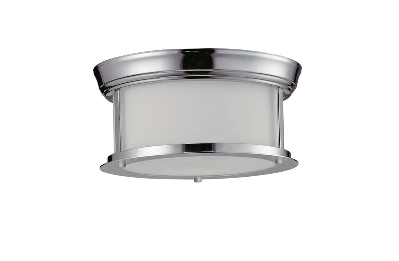 Z-Lite 2003F10-CH Two Light Flush Mount, Chrome