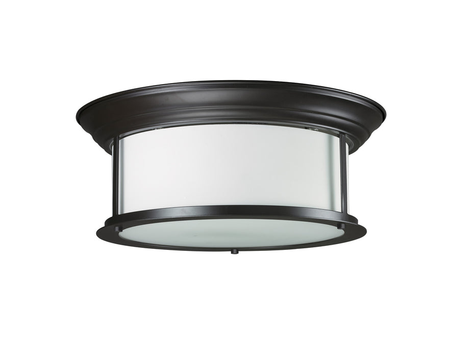 Z-Lite 2004F16-BRZ Three Light Flush Mount, Bronze