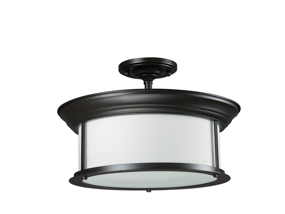 Z-Lite 2004SF-BRZ Three Light Semi Flush Mount, Bronze