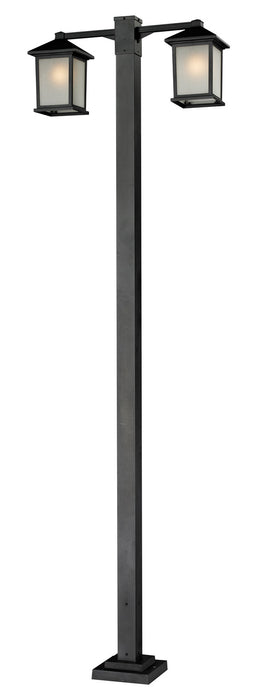 Z-Lite 507-2-536P-BK Two Light Outdoor Post Mounted Fixture, Black