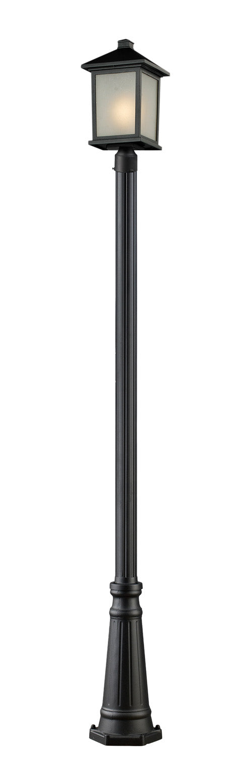 Z-Lite 507PHB-519P-BK One Light Outdoor Post Mounted Fixture, Black