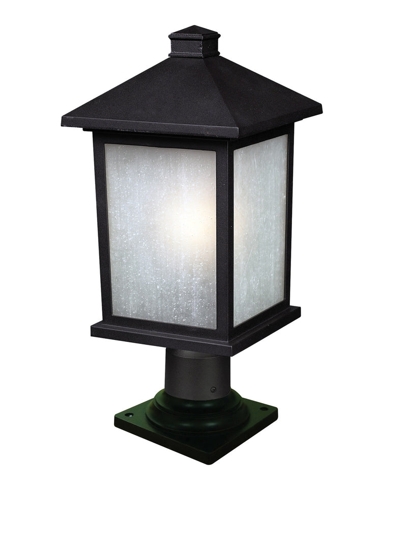 Z-Lite 507PHB-533PM-BK One Light Outdoor Pier Mounted Fixture, Black