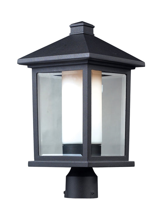 Z-Lite 523PHB One Light Outdoor Post Mount Fixture, Black
