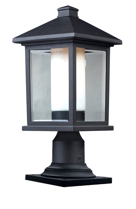 Z-Lite 523PHM-533PM-BK One Light Outdoor Pier Mount, Black