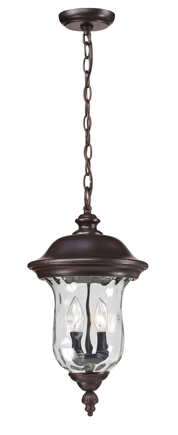 Z-Lite 533CHM-RBRZ Two Light Outdoor Chain Mount Ceiling Fixture, Bronze
