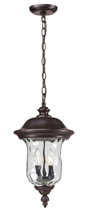Z-Lite 533CHM-RBRZ Two Light Outdoor Chain Mount Ceiling Fixture, Bronze