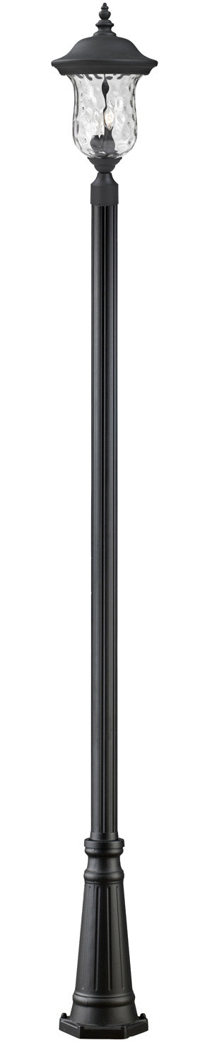 Z-Lite 533PHM-519P-BK Two Light Outdoor Post Mounted Fixture, Black