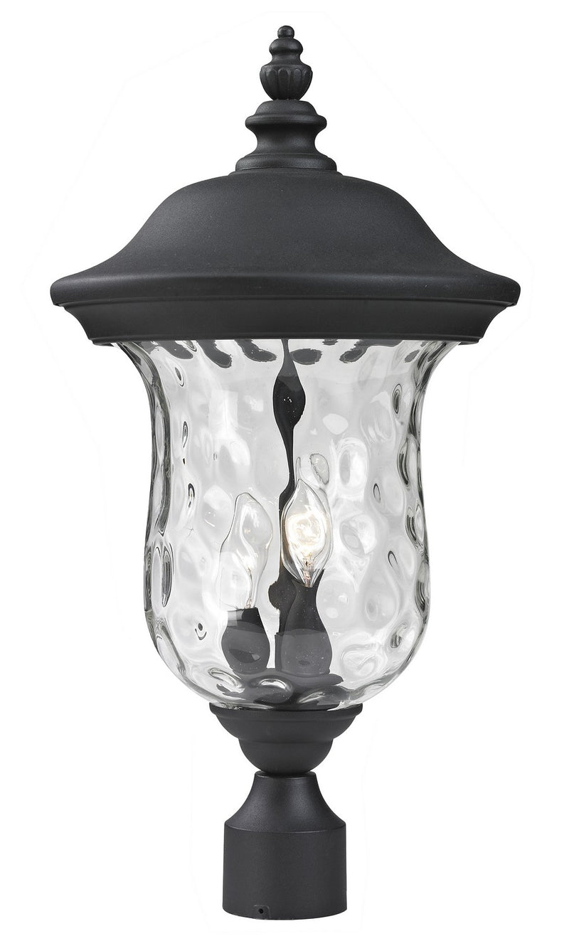 Z-Lite 533PHM-BK Two Light Outdoor Post Mount Fixture, Black