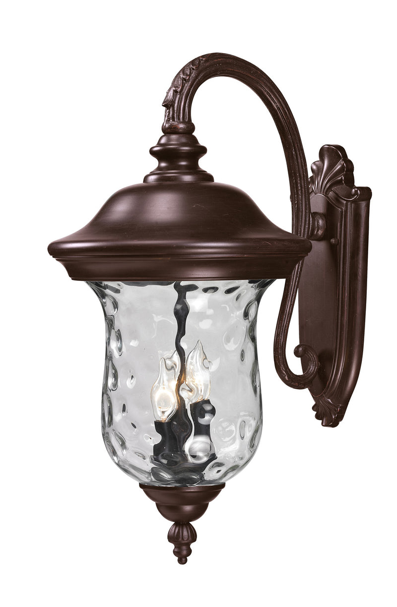 Z-Lite 534B-RBRZ Three Light Outdoor Wall Light, Bronze