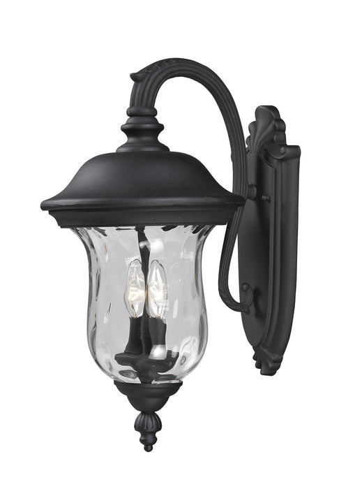 Z-Lite 534M-BK Two Light Outdoor Wall Sconce, Black