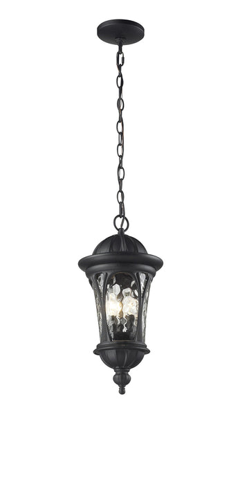 Z-Lite 543CHM-BK Three Light Outdoor Chain Mount, Black