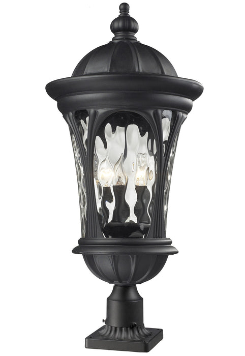 Z-Lite 543PHB-BK-PM Five Light Outdoor Pier Mount, Black