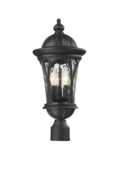 Z-Lite 543PHM-BK Three Light Outdoor Post Mount, Black