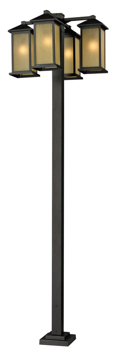 Z-Lite 548-4-536P-ORB Four Light Outdoor Post Mounted Fixture, Oil Rubbed Bronze