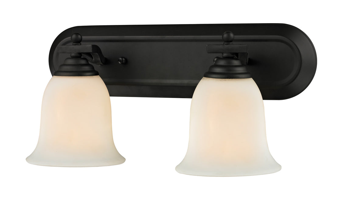 Z-Lite 703-2V-MB Two Light Vanity, Matte Black