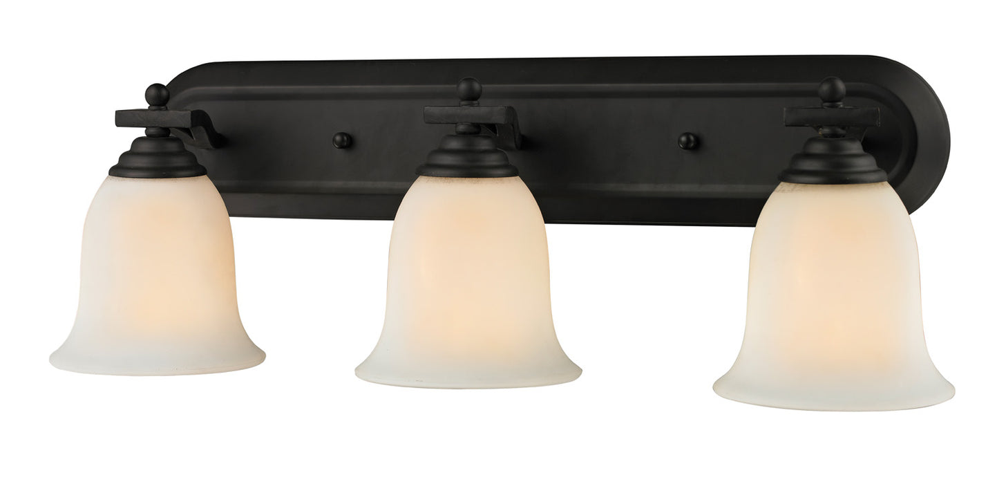 Z-Lite 703-3V-MB Three Light Vanity, Matte Black