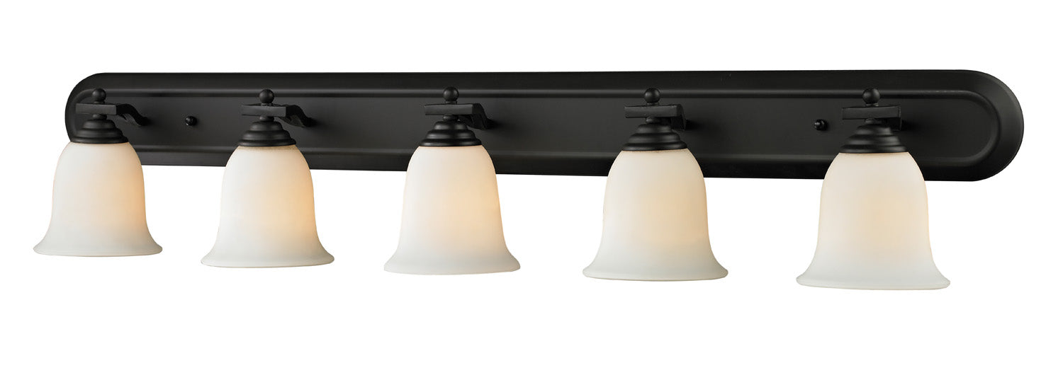 Z-Lite 703-5V-MB Five Light Vanity, Matte Black