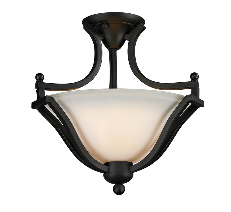 Z-Lite 703SF-MB Two Light Semi Flush Mount, Matte Black