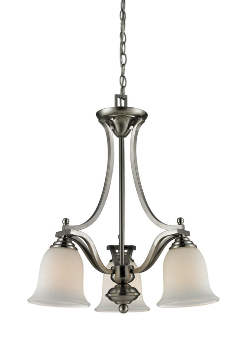 Z-Lite 704-3-BN Three Light Chandelier, Brushed Nickel