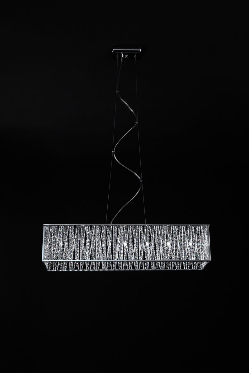Z-Lite 872CH-34 Seven Light Linear Chandelier, Chrome