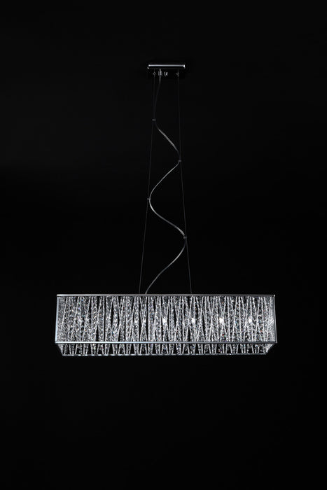 Z-Lite 872CH-34 Seven Light Linear Chandelier, Chrome