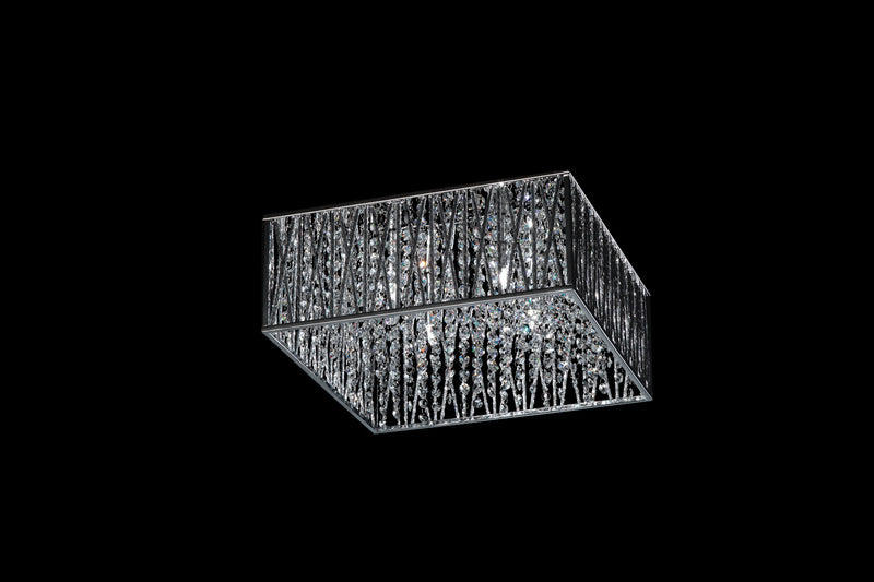 Z-Lite 872CH-F Four Light Flush Mount, Chrome