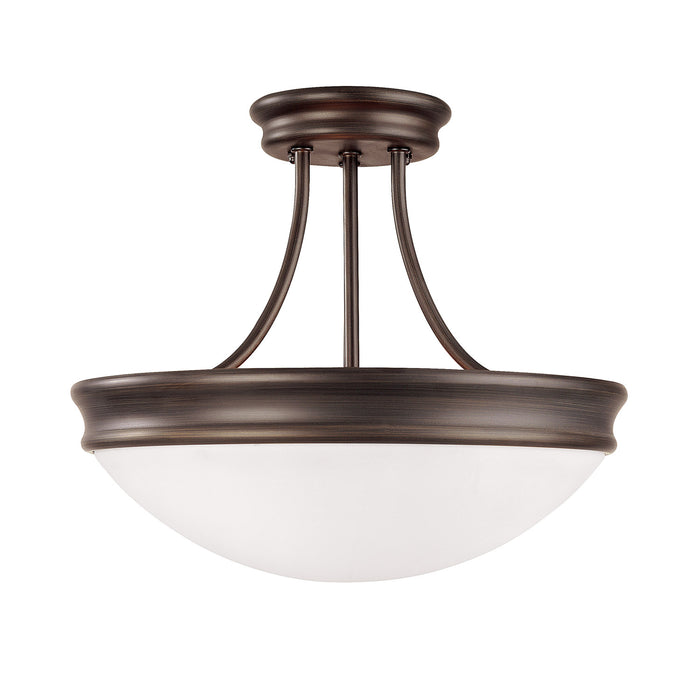 Capital Lighting 2037OR Three Light Semi Flush Mount, Oil Rubbed Bronze