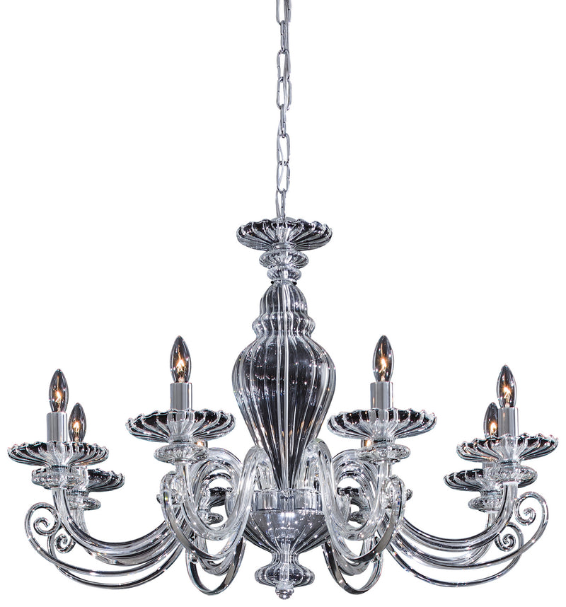 Metropolitan N9168 Eight Light Chandelier, Chrome