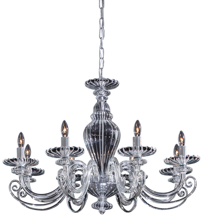 Metropolitan N9168 Eight Light Chandelier, Chrome